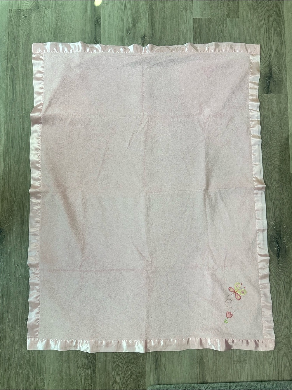 💞Carter’s Soft Pink Butterfly Baby Blanket